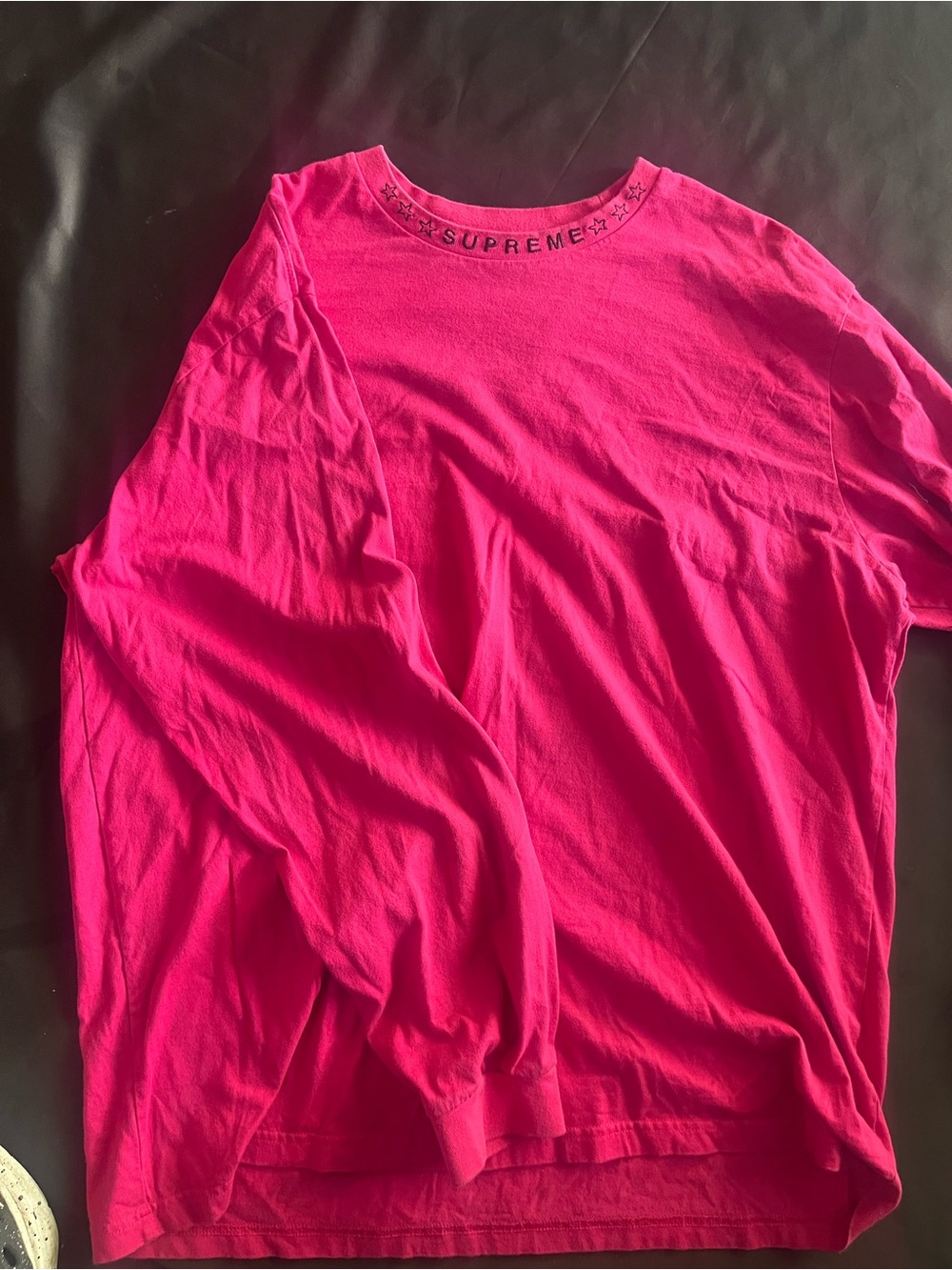 Supreme Long Sleeve Crewneck Shirt - Hot Pink